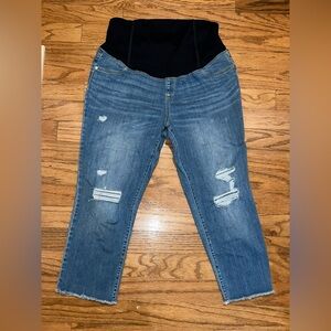 Maternity Jeans - Distressed - Fully Belly Band - NWOT
